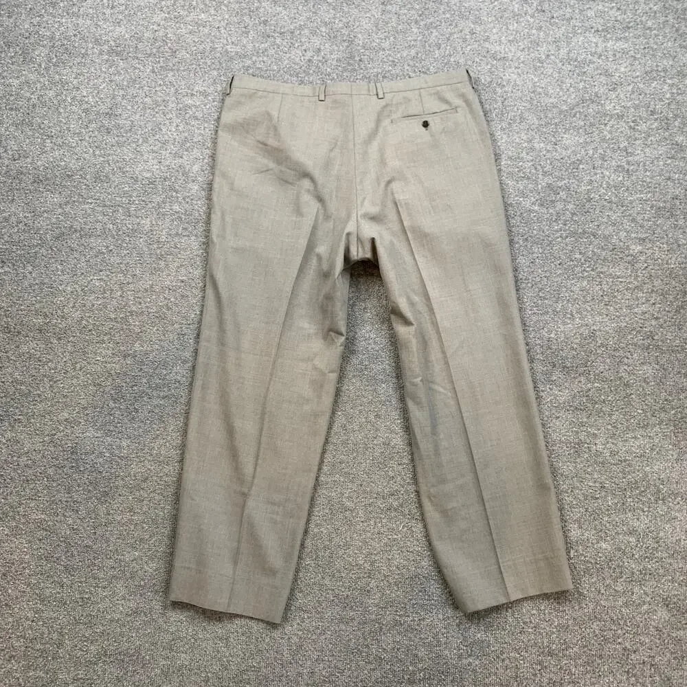 Vintage Burberry Pants Mens *40 Gray Hayden Wool Blend Pleated Business Dress